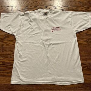 Vintage Y2K 90s/ Dr Papa Keep Me Running/ Fruit Of The Loom / XL / White / Tee
